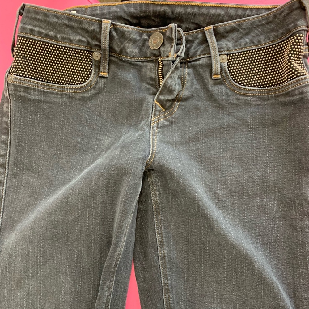 True Religion tight dark blue faded jeans